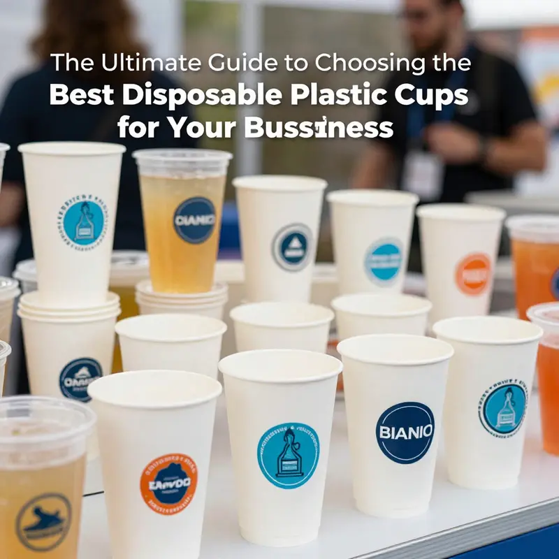 Showcase of ideal disposable plastic cups for different beverage service needs.