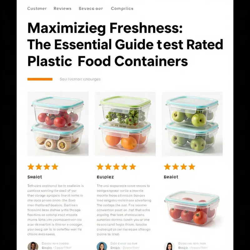 A variety of top-rated plastic food storage containers highlighting their durability and convenience.