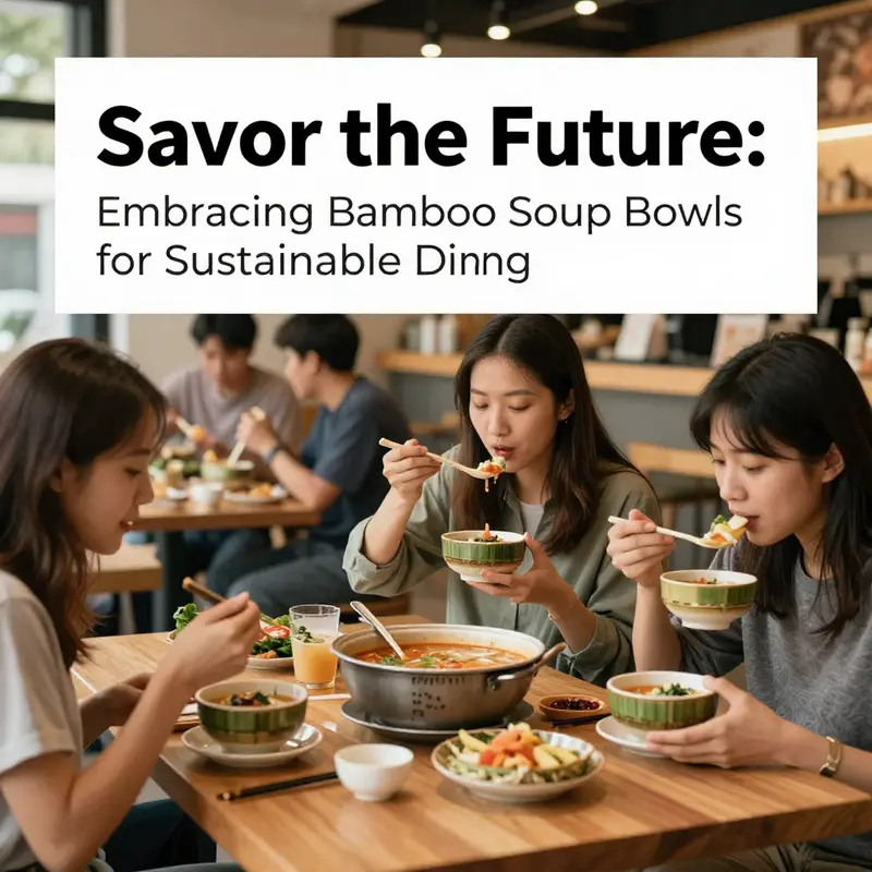 Bamboo forests symbolize the renewable resources behind bamboo soup bowls.