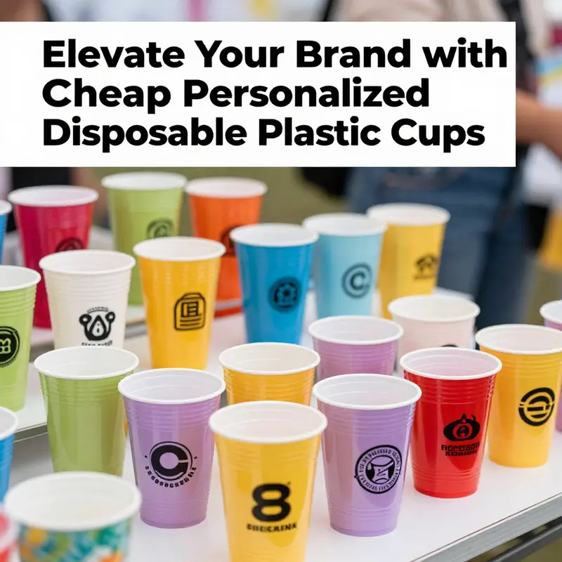 A vivid showcase of personalization options available for disposable cups.