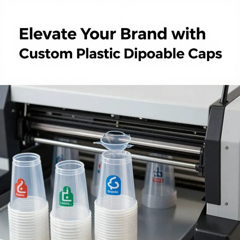 A variety of plastic disposable cups made from PP and PET, emphasizing their suitability for various beverages.