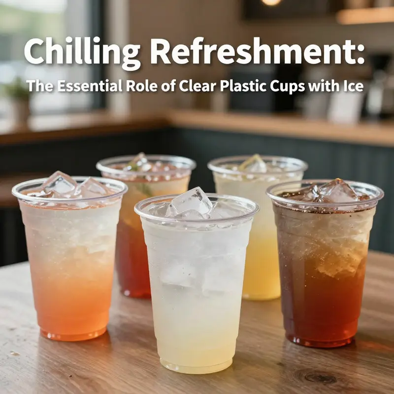 Visual appeal of clear plastic cups enhances customer experience.