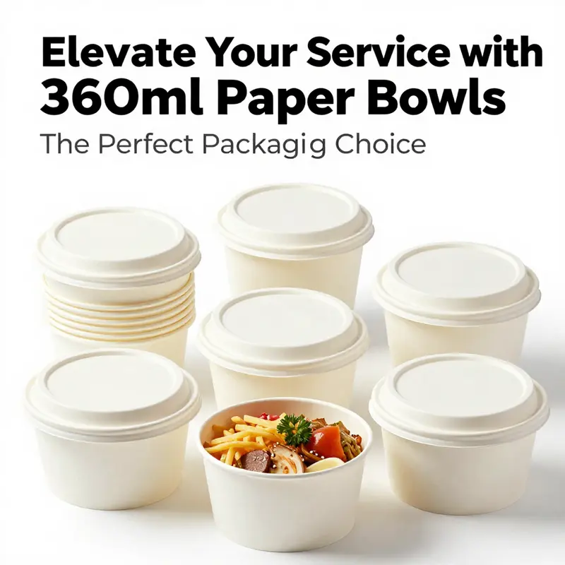 The high-quality materials of the 360ml paper bowl ensure durability and food safety.