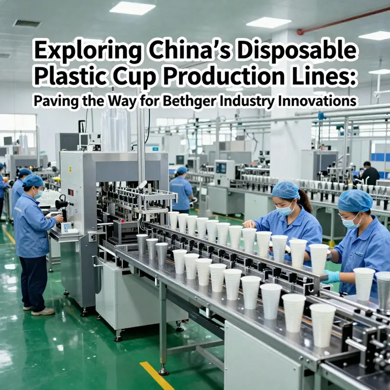 High-tech machinery at a Chinese facility dedicated to the production of disposable plastic cups.