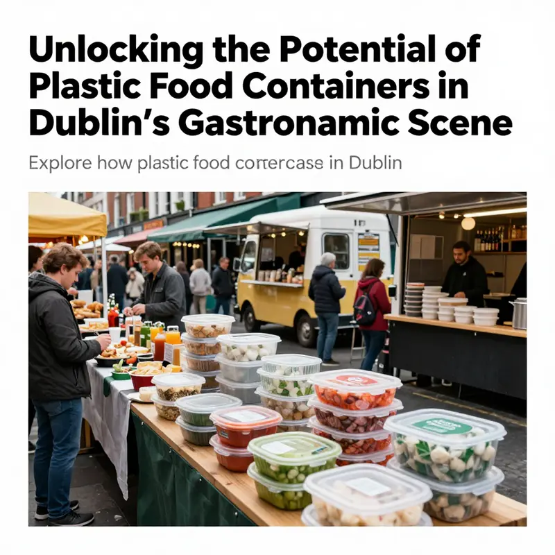 A vibrant snapshot of Dublin's food scene highlighting the use of various food containers.