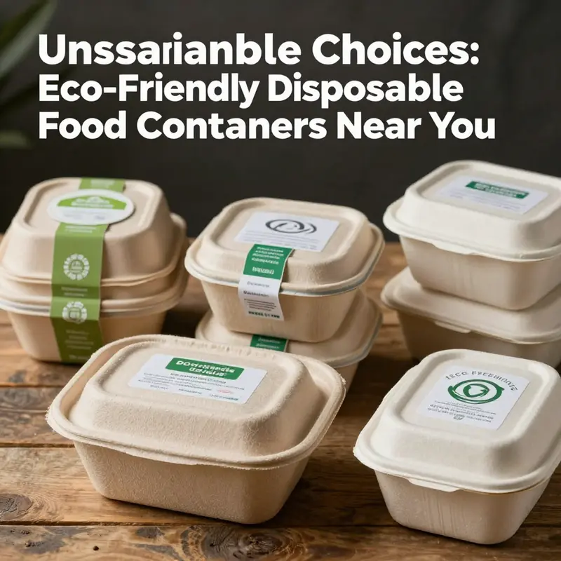 A local grocery store showcasing a variety of eco-friendly disposable food containers.