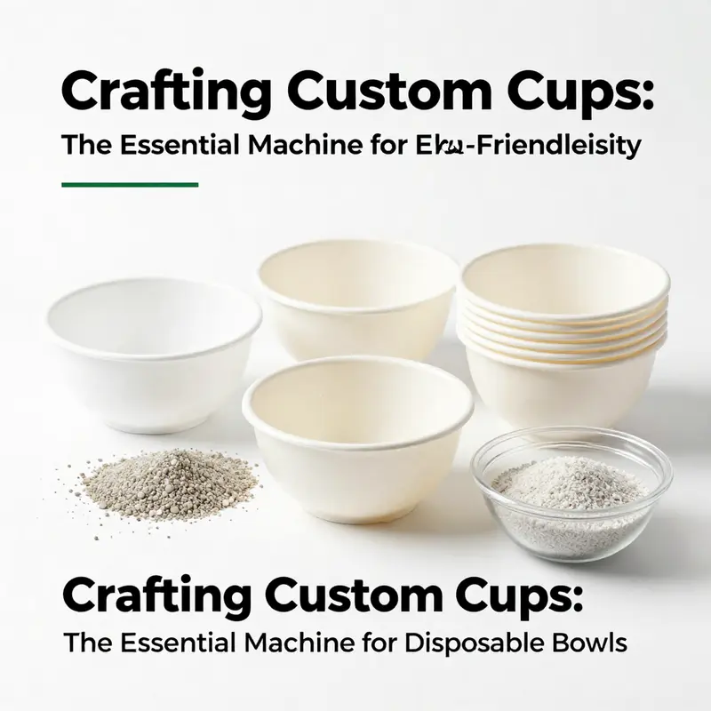 An automatic thermoforming machine efficiently producing custom disposable bowls in a state-of-the-art facility.