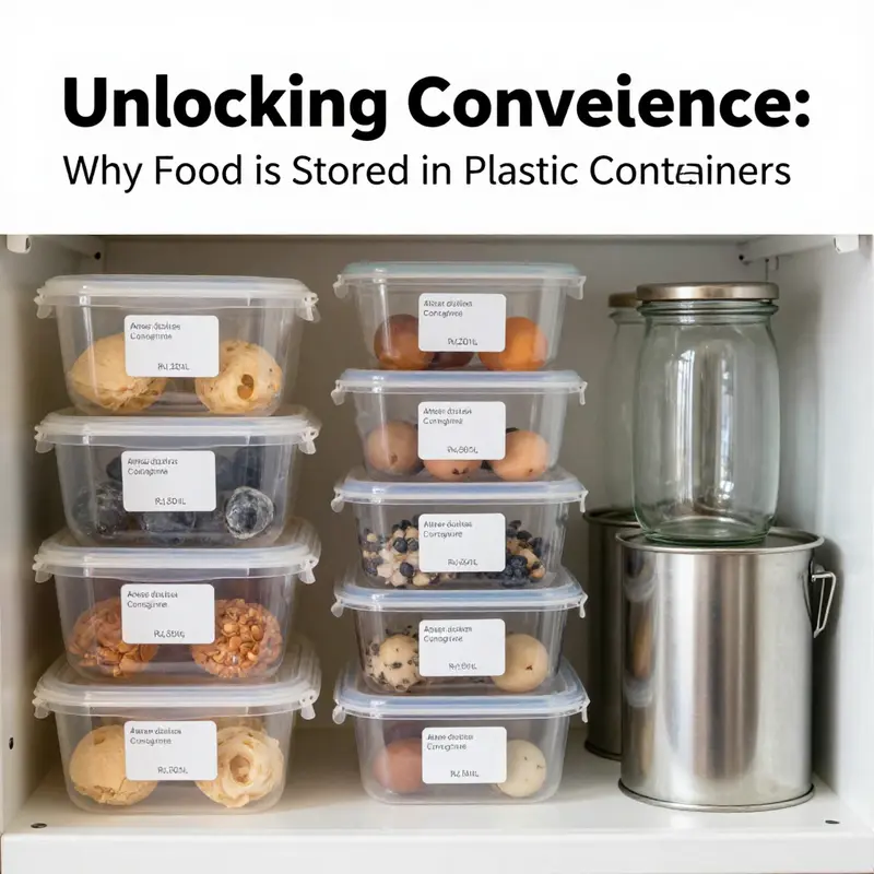 Showcasing practical uses of plastic containers in a busy kitchen environment.