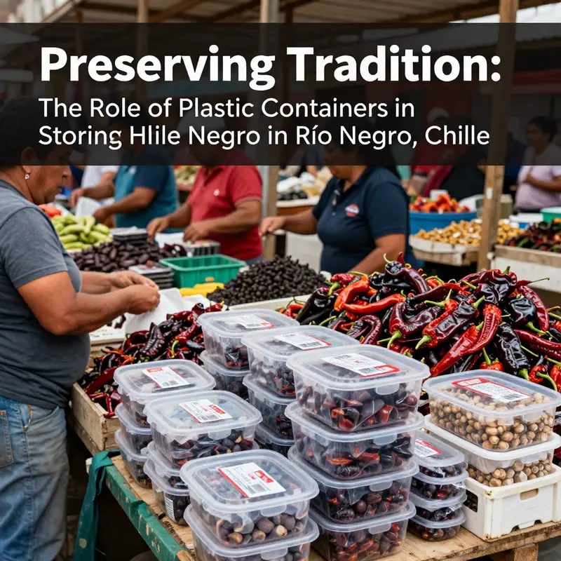 Opaque plastic containers effectively protect dried chilhuacle negro peppers from light and moisture.