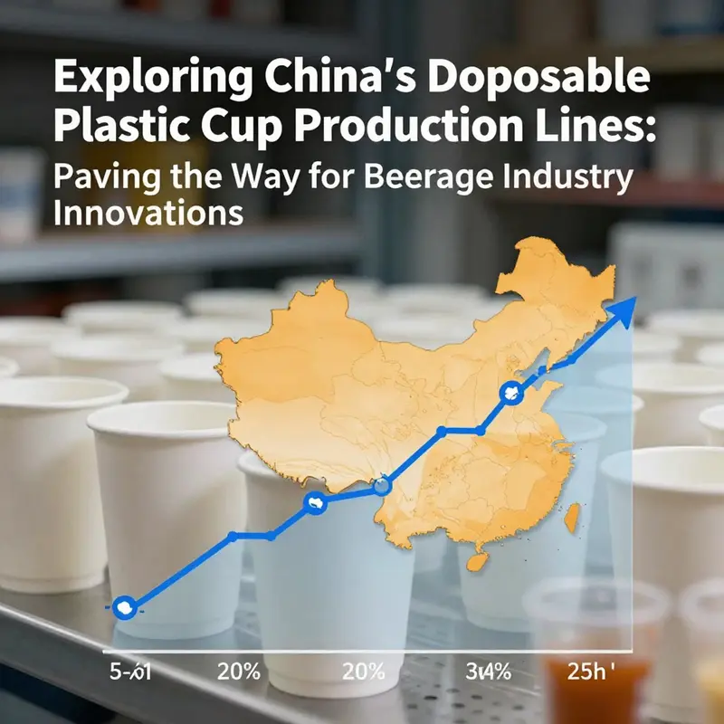 High-tech machinery at a Chinese facility dedicated to the production of disposable plastic cups.