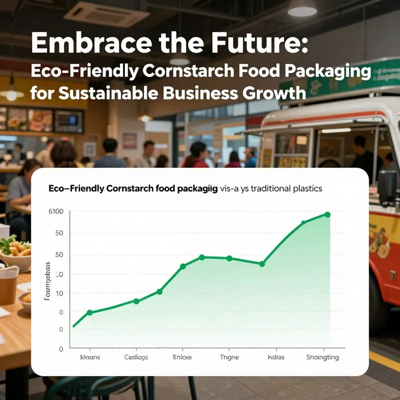 Innovative cornstarch food packaging showcasing modern designs and functionality.