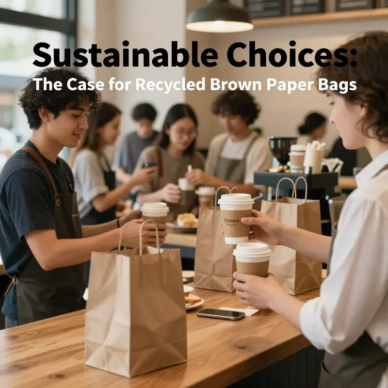 The positive environmental impact of using recycled brown paper bags.