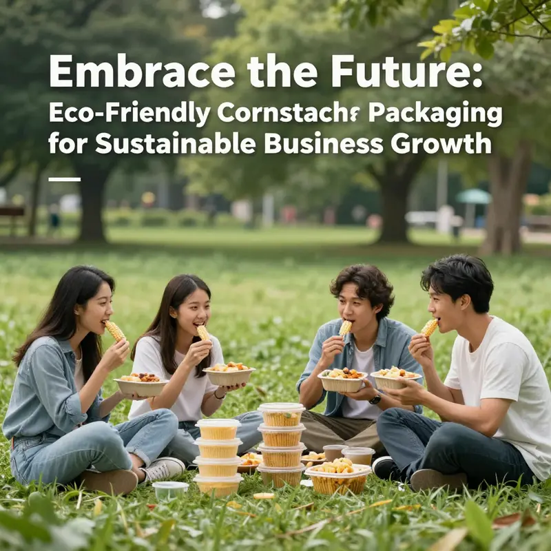 Innovative cornstarch food packaging showcasing modern designs and functionality.