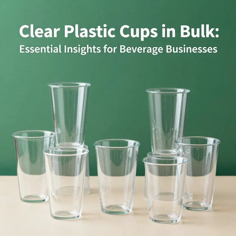 Different materials used in clear plastic cups highlighting polystyrene and polypropylene variations.