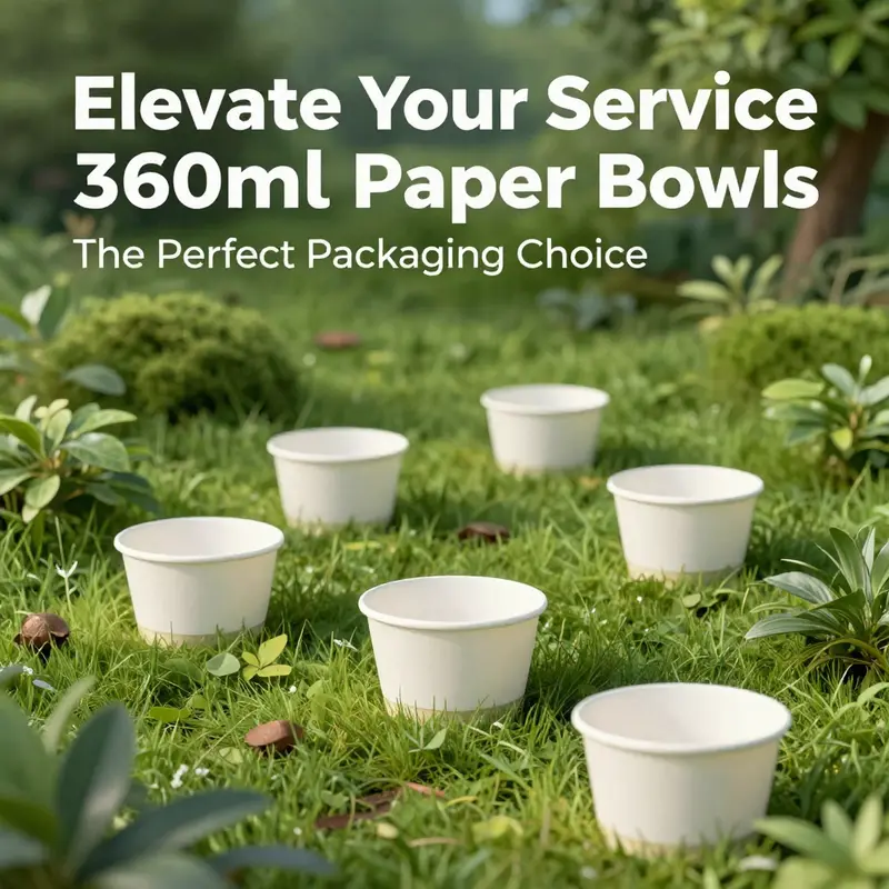 The high-quality materials of the 360ml paper bowl ensure durability and food safety.