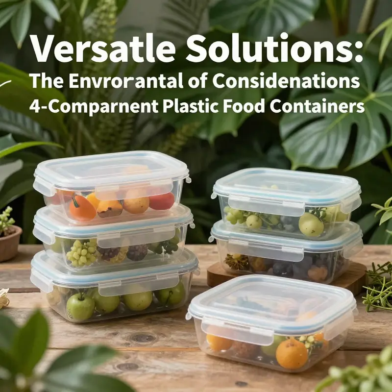An array of colorful, designed 4-compartment containers highlighting their versatile material use.