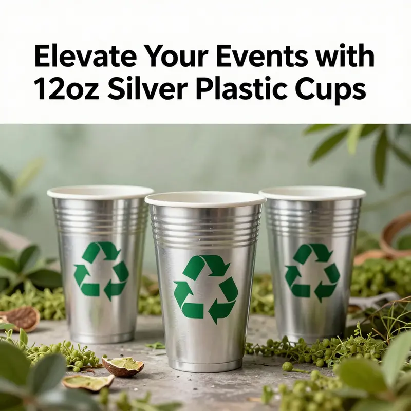 Stylish event setup showcasing the demand for 12oz silver plastic cups.