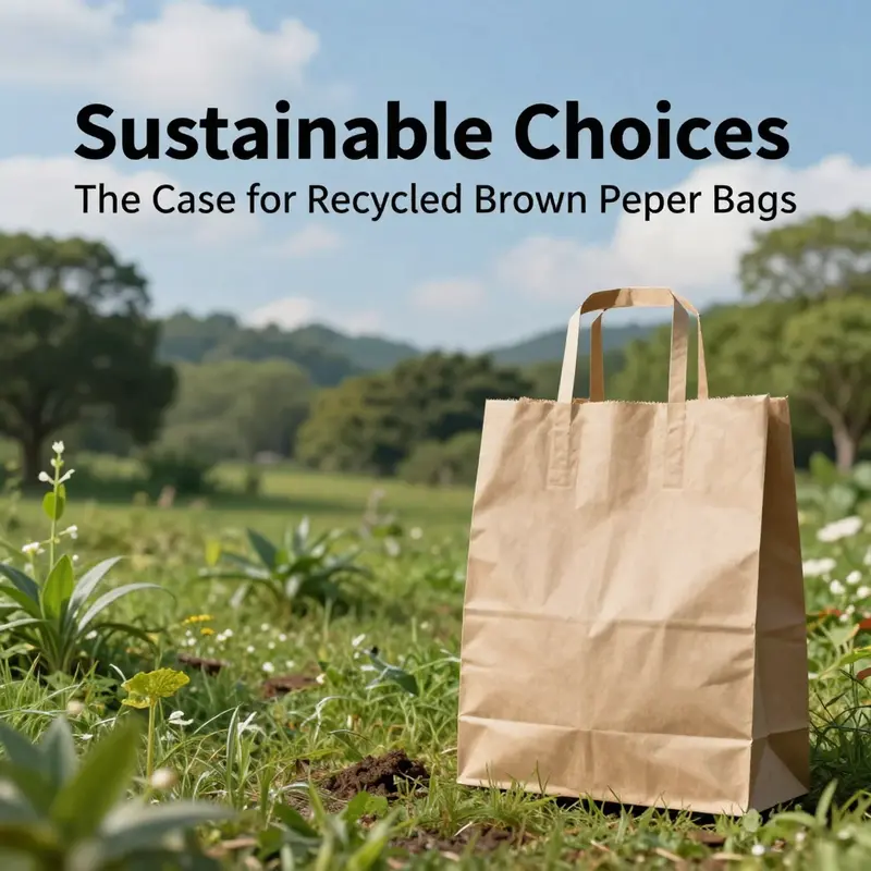 The positive environmental impact of using recycled brown paper bags.