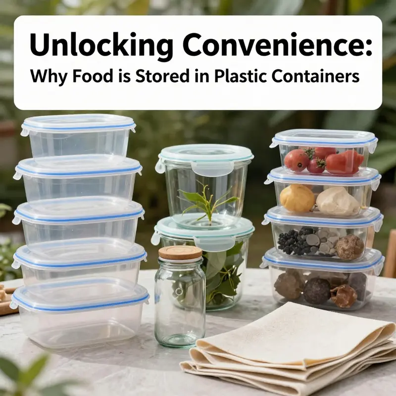 Showcasing practical uses of plastic containers in a busy kitchen environment.