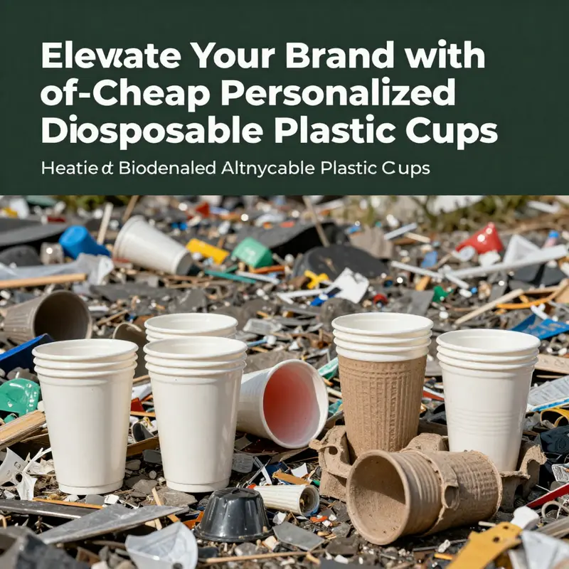A vivid showcase of personalization options available for disposable cups.
