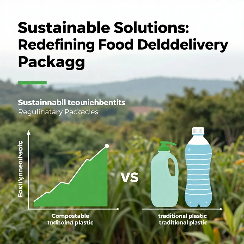 A variety of compostable packaging options reflecting modern sustainable dining trends.