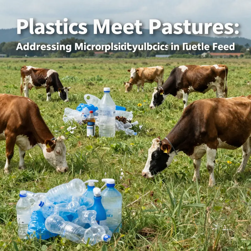 Understanding the source of microplastic contamination in cattle feed.