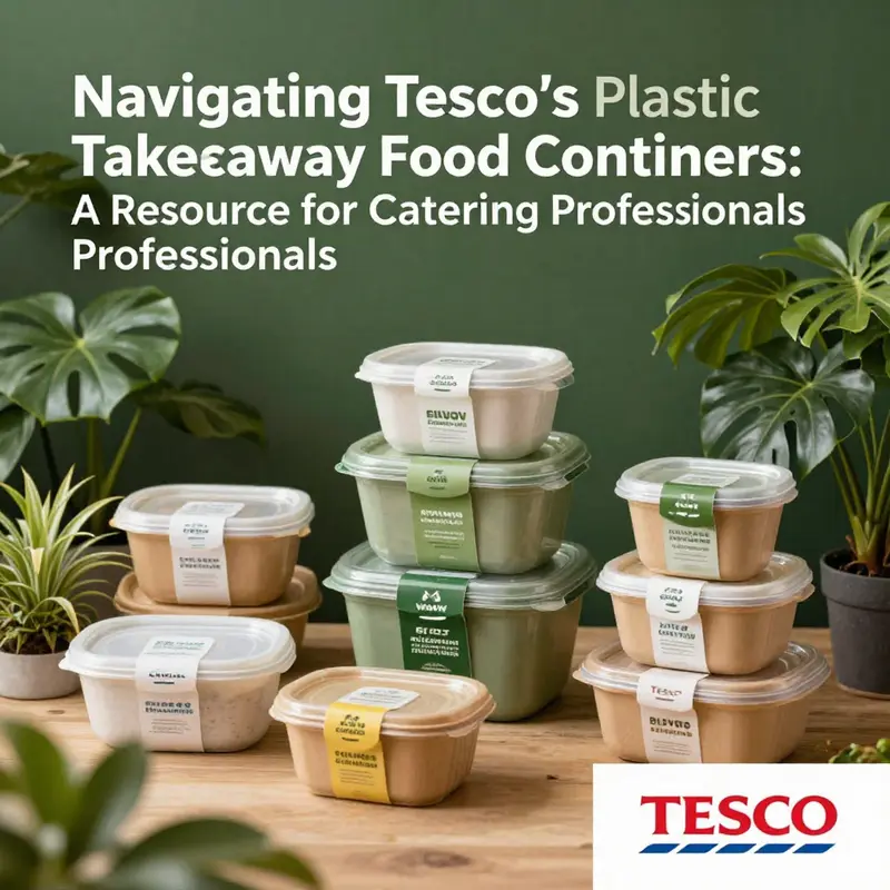 A selection of Tesco’s plastic takeaway food containers designed for ease of use and variety in food service.