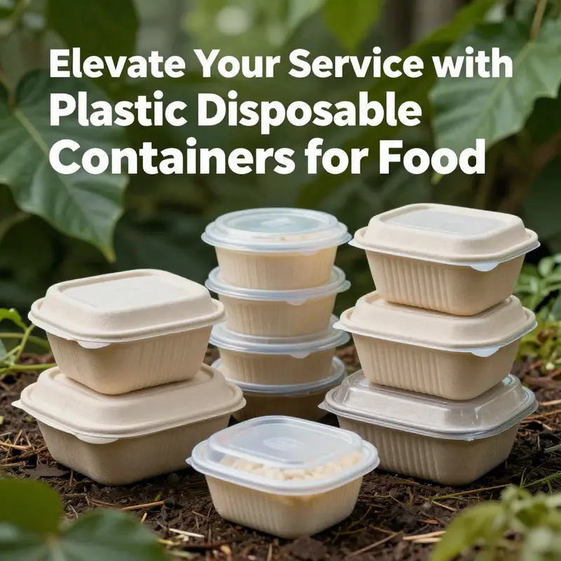 An overview of a variety of plastic disposable containers demonstrating their market versatility.