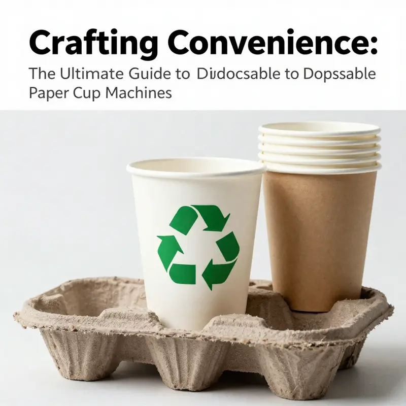 A state-of-the-art paper cup machine efficiently producing disposable cups.