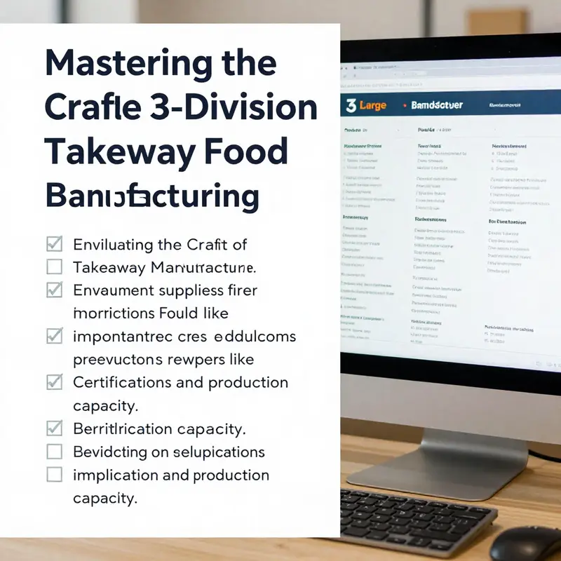 Manufacturing large 3-division takeaway food boxes with quality control measures.