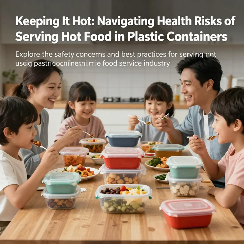 A family gathered around the table sharing a meal from safe and appealing food containers.