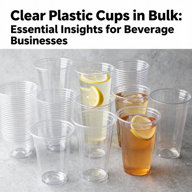An array of bulk clear plastic cups filled with colorful drinks, representing the diverse applications of these cups in beverage service.