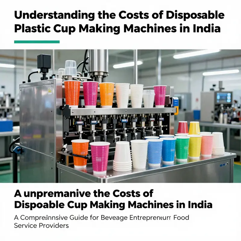 An industrial setting featuring a disposable plastic cup production line.