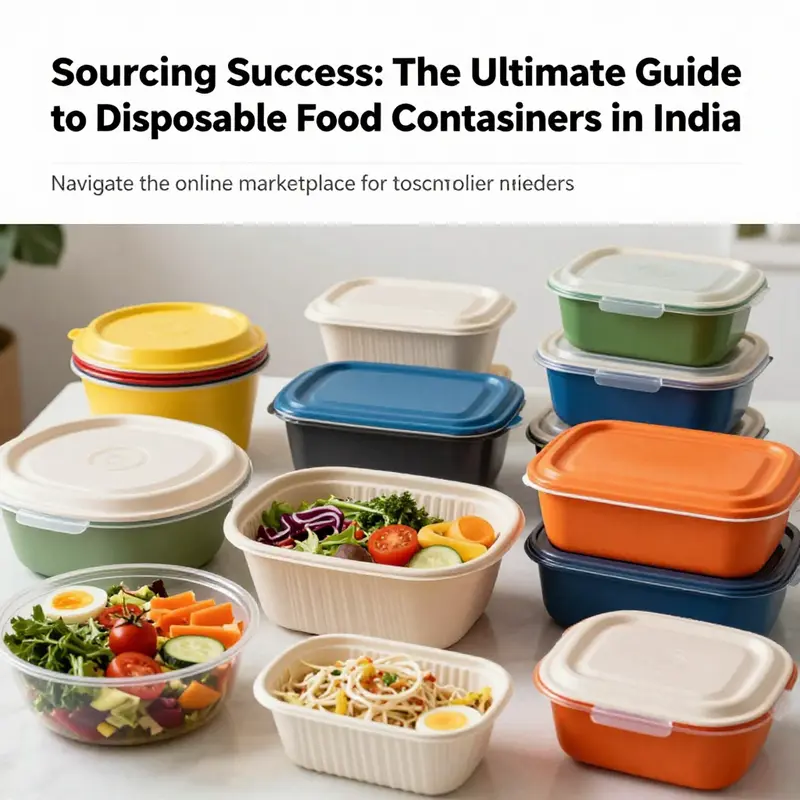 A variety of disposable food containers styled on a table, highlighting options for food businesses.