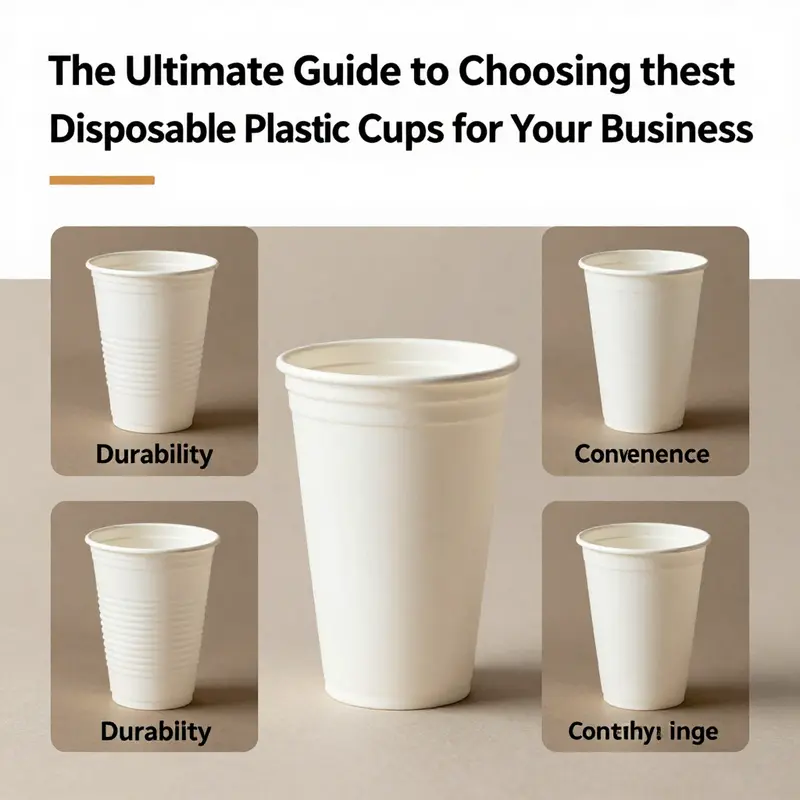 Showcase of ideal disposable plastic cups for different beverage service needs.