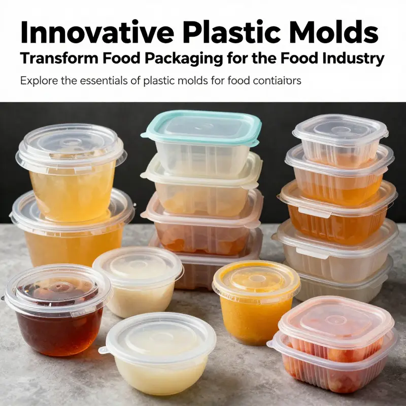 A vibrant array of different food containers made from plastic molds, illustrating their use in food service.