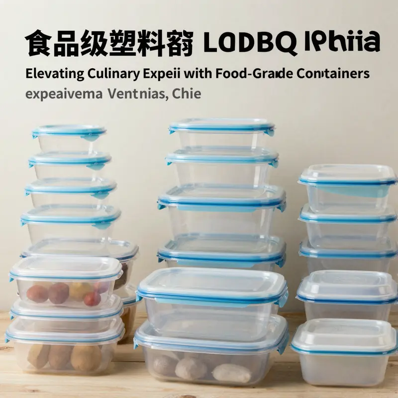 Various food-grade plastic containers suitable for culinary use in Las Ventanas, Chile.