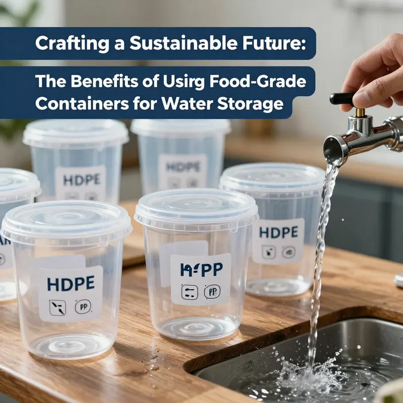 Exploring the types of materials used in food-grade plastic containers for safe water storage.
