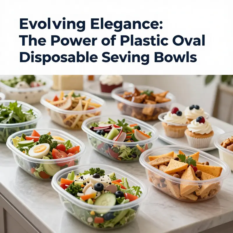 Functional and stylish, plastic oval bowls enhance presentation at any gathering.