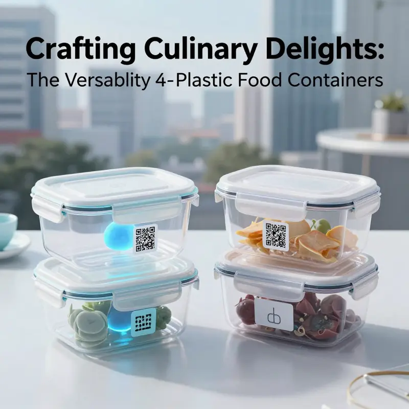 The robust polypropylene construction of 4-compartment containers showcases durability and versatility in culinary applications.