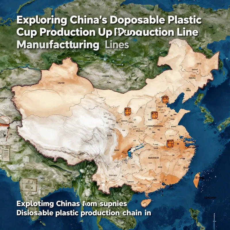 High-tech machinery at a Chinese facility dedicated to the production of disposable plastic cups.