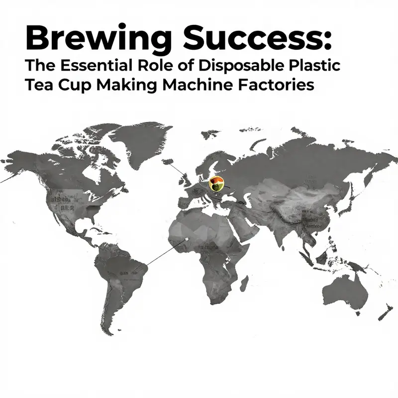 Efficient production of disposable plastic tea cups in a modern factory setting.