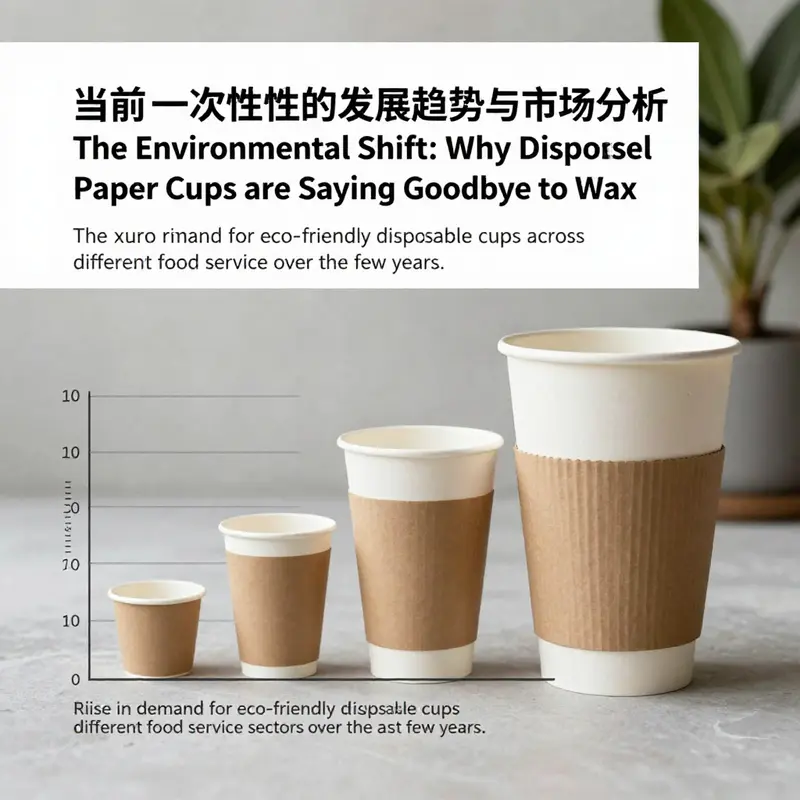 Comparing traditional wax-coated cups with modern alternatives in a lively café environment.