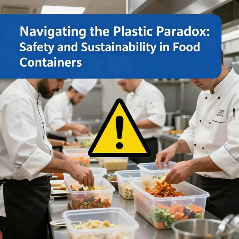 Illustrating the potential for chemical migration from plastic containers to food.