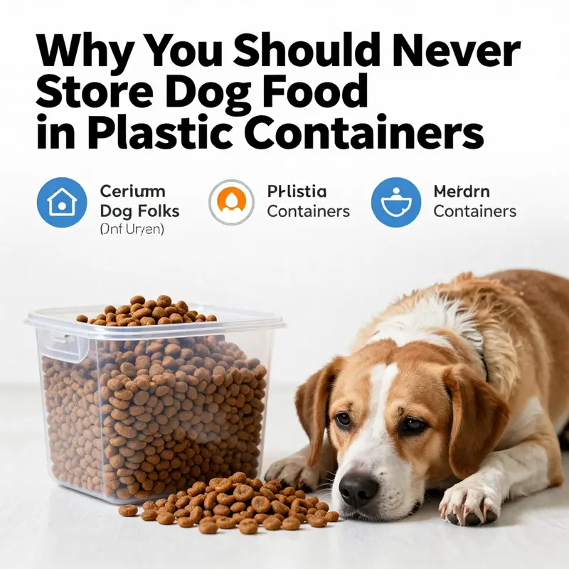 The risks associated with storing dog food in plastic containers.