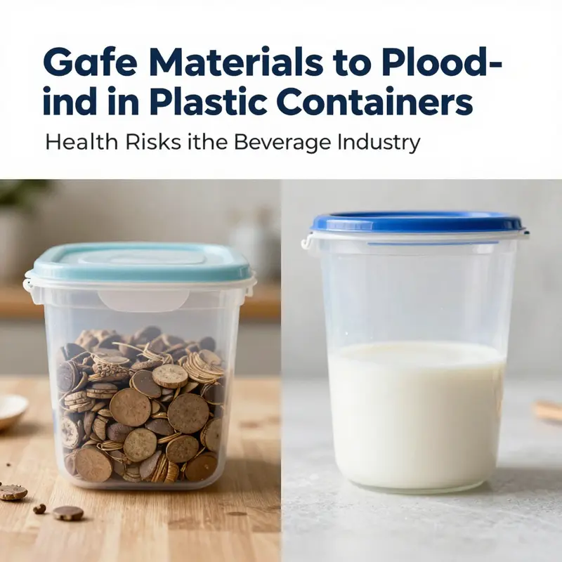 Various types of food-grade plastic containers suitable for storing different beverages and food items.