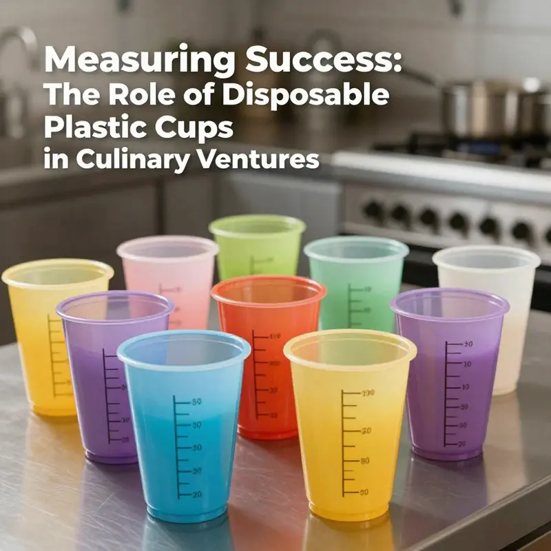 Disposable cups with measurements are essential for accuracy in culinary settings.