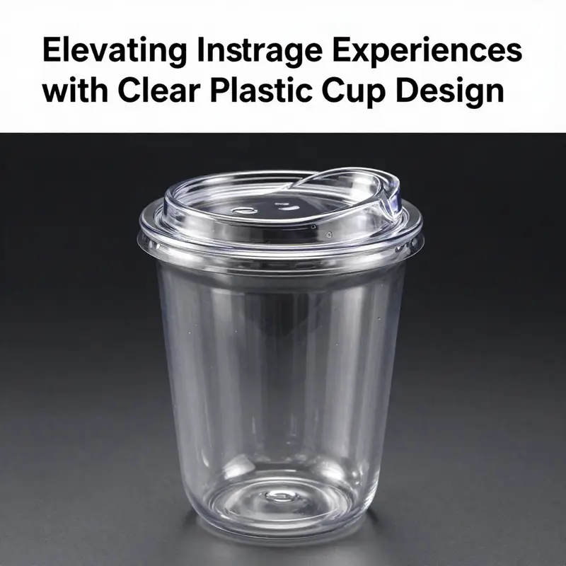 Showcasing clear plastic cups with unique branding designs tailored to attract customers at events.