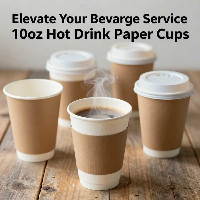 Highlighting the key features of 10oz paper cups for hot drinks.