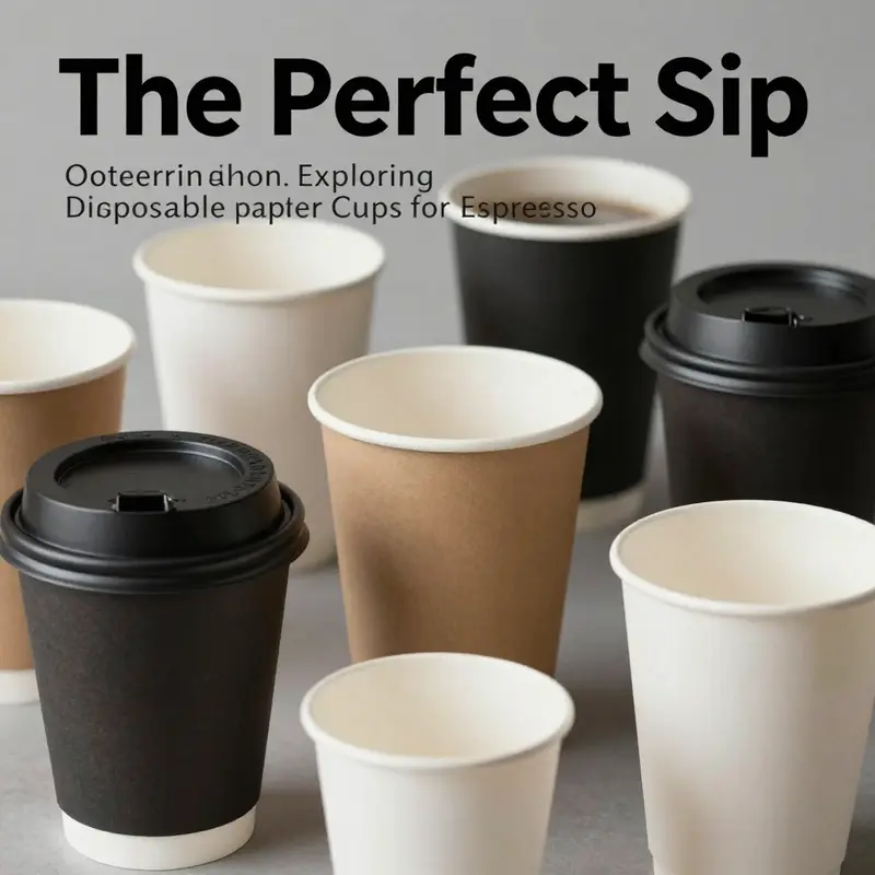 Various disposable paper cups designed for espresso, showcasing their durability and ergonomic designs.